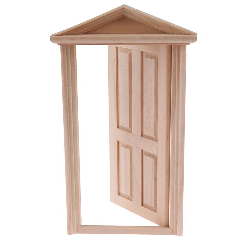 

Wood Material Playthings Miniature Door Plaything Door Kids Pretend Play Plaything Furniture Playthings 1:12 Figure House Furniture Simulation
