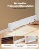 Baseboard Heater Covers, Premium Series 1222 Mm Standard Electric Heating Unit Front Cover for Home Improvement, Heavy-duty Steel, Easy Installation