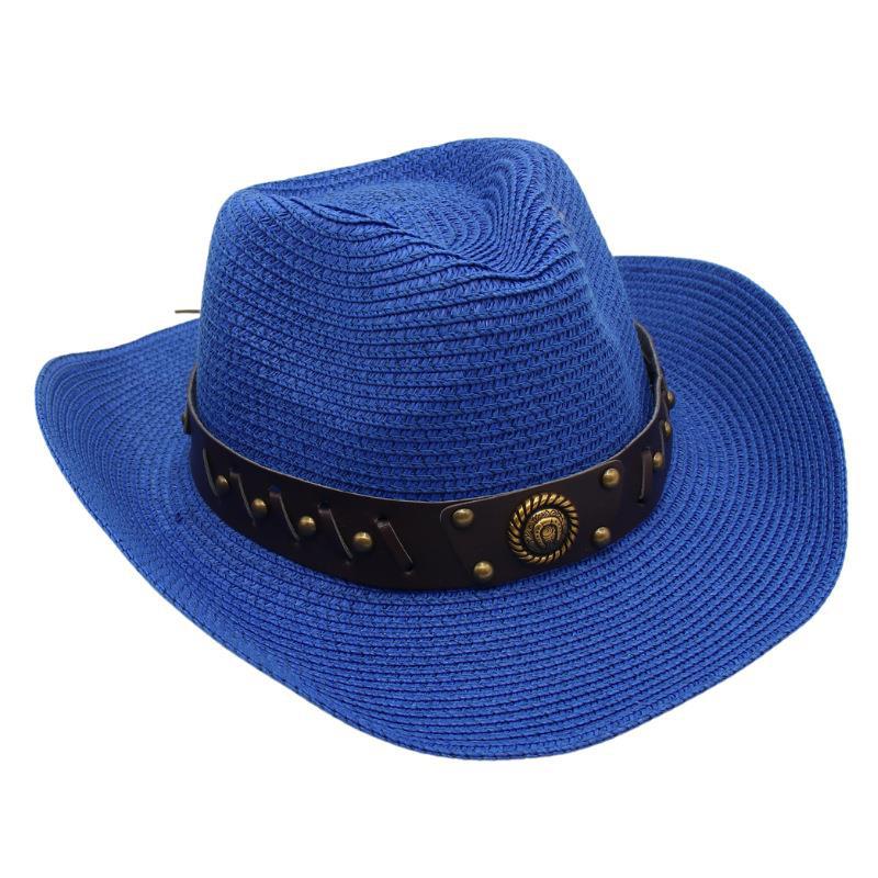 Flat Top Beach Hat Seaside Sun Hat Dome Vacation Rough Rim Panama Lafite Straw Hat