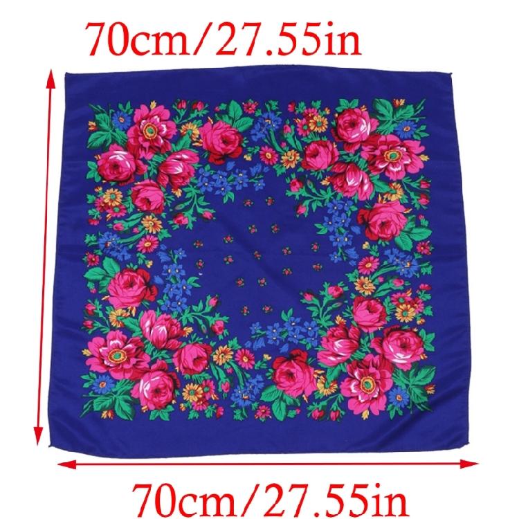 Women Flower Head Scarf Easy Care Wrinkle Resistant Polyester Wrap For Outdoor Activity Daily Fashion