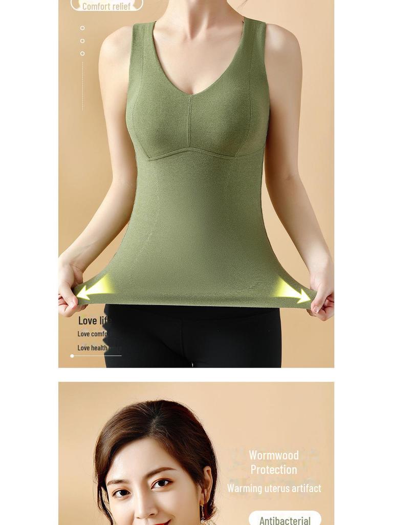 Women's Self-Heating Fleece Vest with Chest Pads for Autumn and Winter