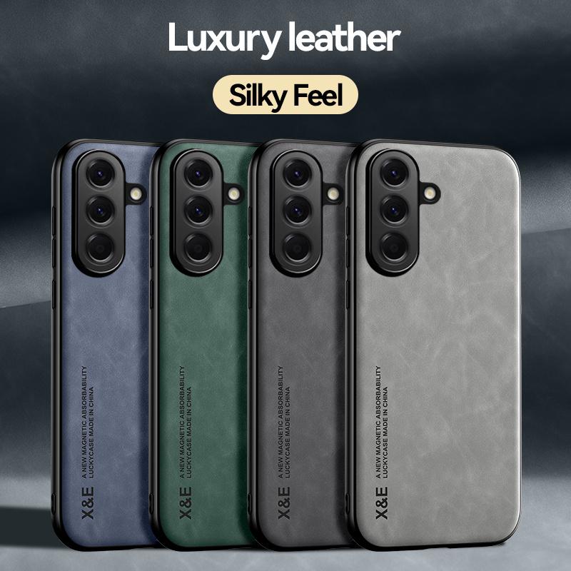 Funda For Samsung Galaxy A17 A27 A37 A57 5G Case Soft Silicone Car Holder Magnetic Leather Phone Cover For Galaxy A07 A 17 37 57