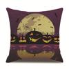 Halloween Linen Pillow Cover Printed Pillow Cover