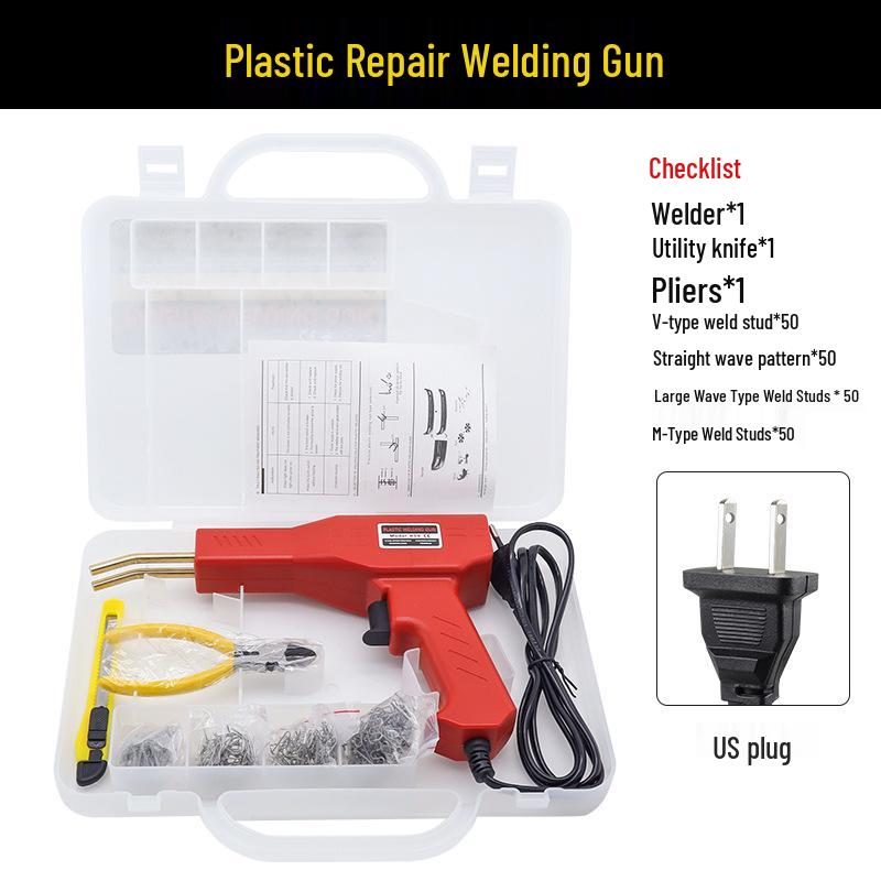 Plastic Welder Repair Tool: Hot Melt Welding Gun for Car Bumpers and Toys.