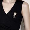 Peony Brooch with A Fashionable Design Sense, Pearl Brooch with A Unique and Trendy Light Luxury Coat Accessory, Anti-glare Pin
