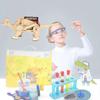 Kids Diy Mechanical Dinosaur Science Experiment Stem Education Assembly Model Kit Wooden Material