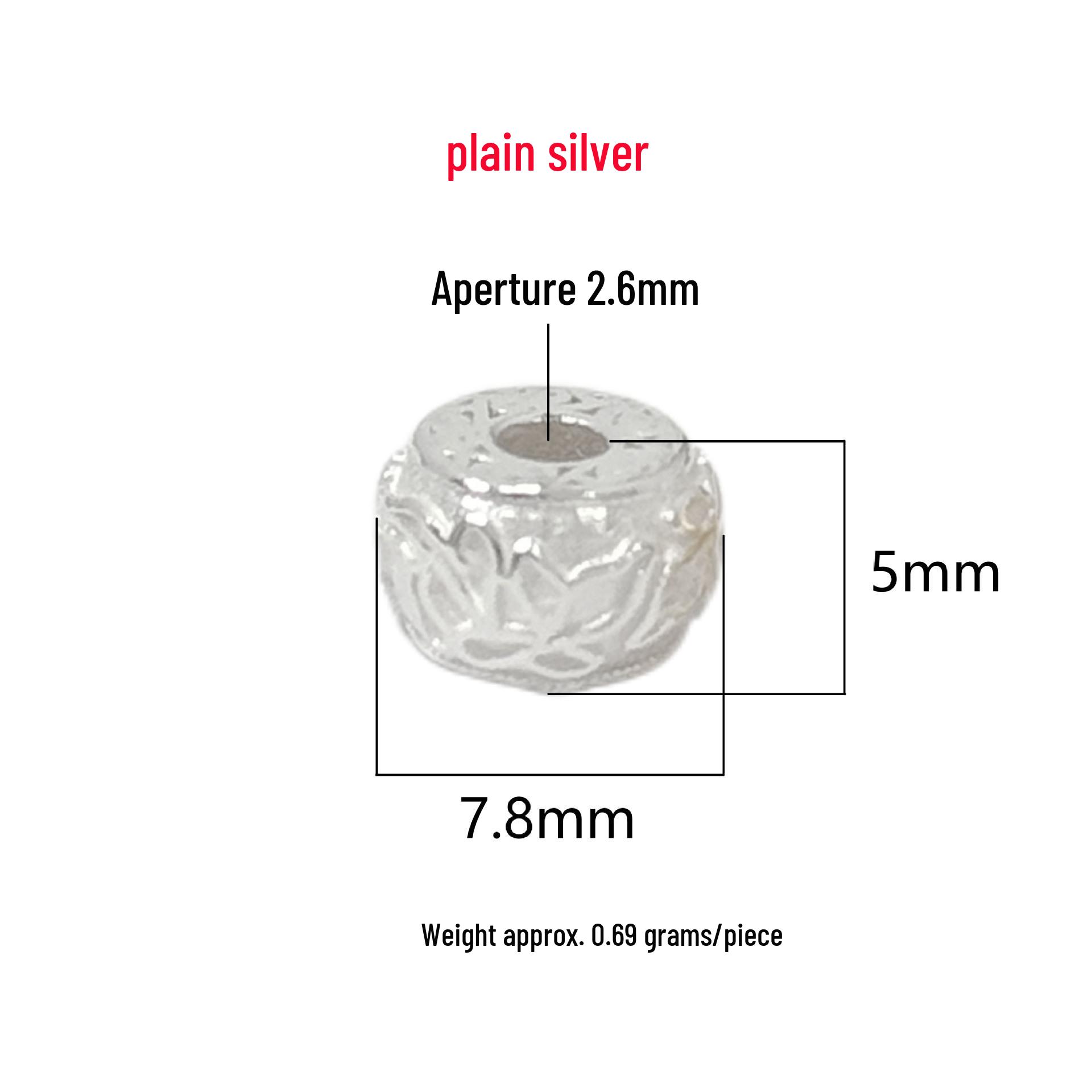 S999 Sterling Silver 3D Hollow Flower Bead Holder Spacer for DIY Crystal Bracelet Beading. S999 Silver