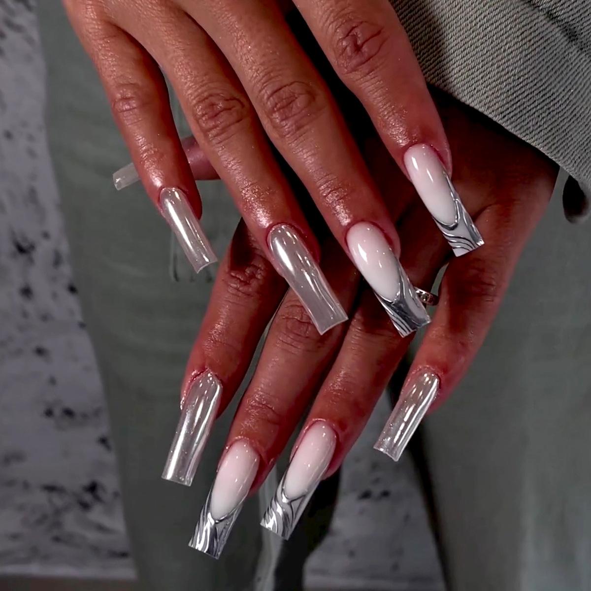 Европейские и американские накладные ногти Носить накладные ногти Готовый нейл-арт наклейки для ногтей Накладные ногти Длинные балетные накладные ногти Искусственные ногти