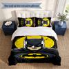 Batman 3‑Piece Bedding Set Soft Microfiber Duvet Cover Pillowcases Comfortable Bed Linen for Bedroom Decoration