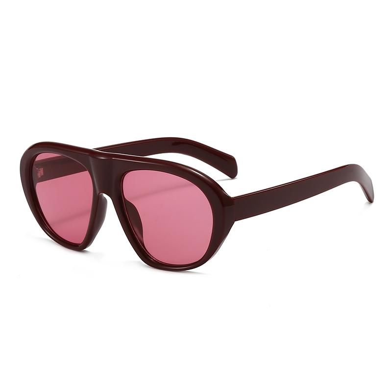 

New Oversized Pilot Sunglasses Women Men Vintage Brand Sun Glasses Women Trendy Luxury Brand Designer Outdoor Shades красный
