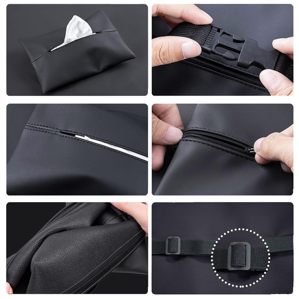 DZANNC Car Tissue Case Car Tissue Holder Tissue Box PU
