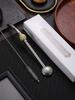 1pc Stainless Steel Straw Spoon Mate Tea Milk Coffee Color Mixing Spoon Straw Creative Filter Scoop Drinking Spoons Filter Straw