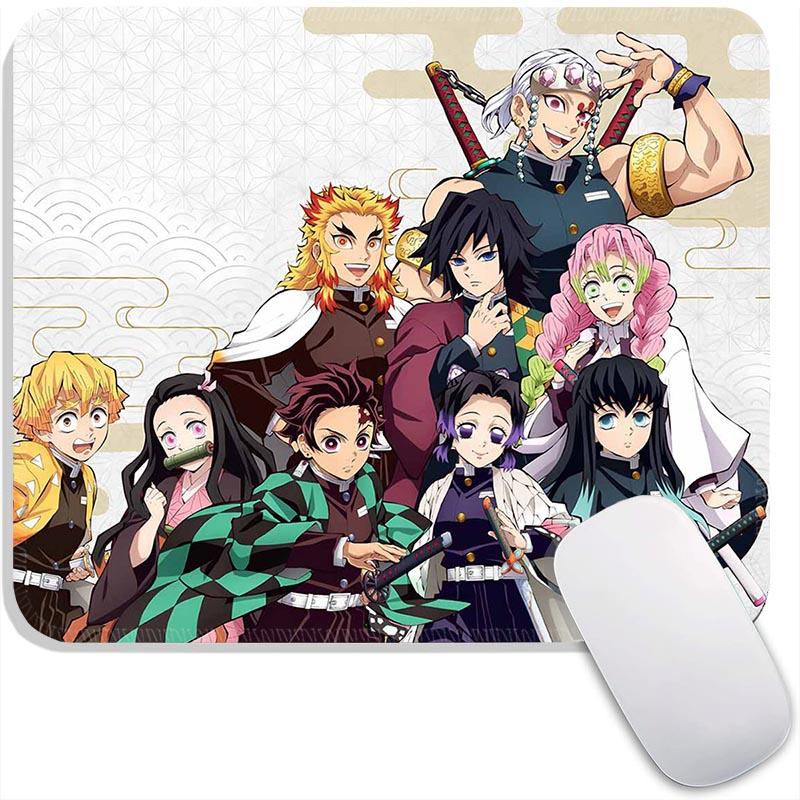 Anime Standard Mouse Pad Demon Slayer Gamer Mouse Mat Small Gaming Mousepad Travel Mouse Mats Non-Slip Office Mousemats