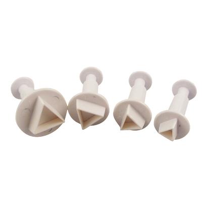 4 Stück Lebensmittelqualität Kunststoff Geometrisches Muster Schneidform Keksformen Set Kuchenausstecher Backwerkzeuge