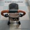Zippered PU Leather Stroller Handle Cover - Removable & Washable Universal Accessory