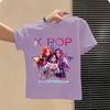 Kpop Childrens T Shirt Cartoon Graphic Short Sleeve Summer Comfortable Top Funny Gift for Fans Harajuku TShirts Girls Clothes