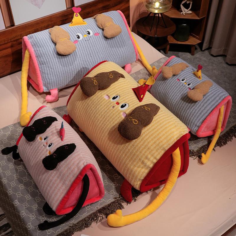 Cartoon Toy Plush Soft Cushion Cover With Washable Insert For Bed Sofa Decor