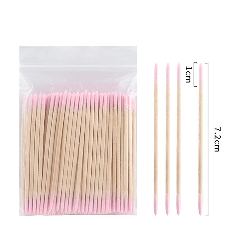 

100Pcs Disposable Ultra-Small Cotton Swab Brush Multipurpose Precision Double Tipped Sticks For Makeup Tattoo Eyebrow Supplies as the picture