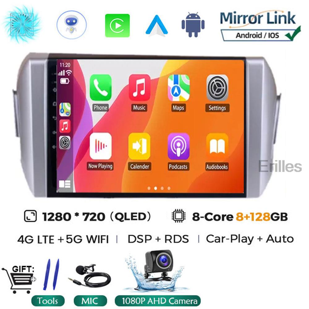 Android 14 Carplay&Auto WIFI+4G For Toyota Innova 2 2015 - 2022 Car Radio Multimedia Player Stereo Navigation GPS NO DVD 2DIN