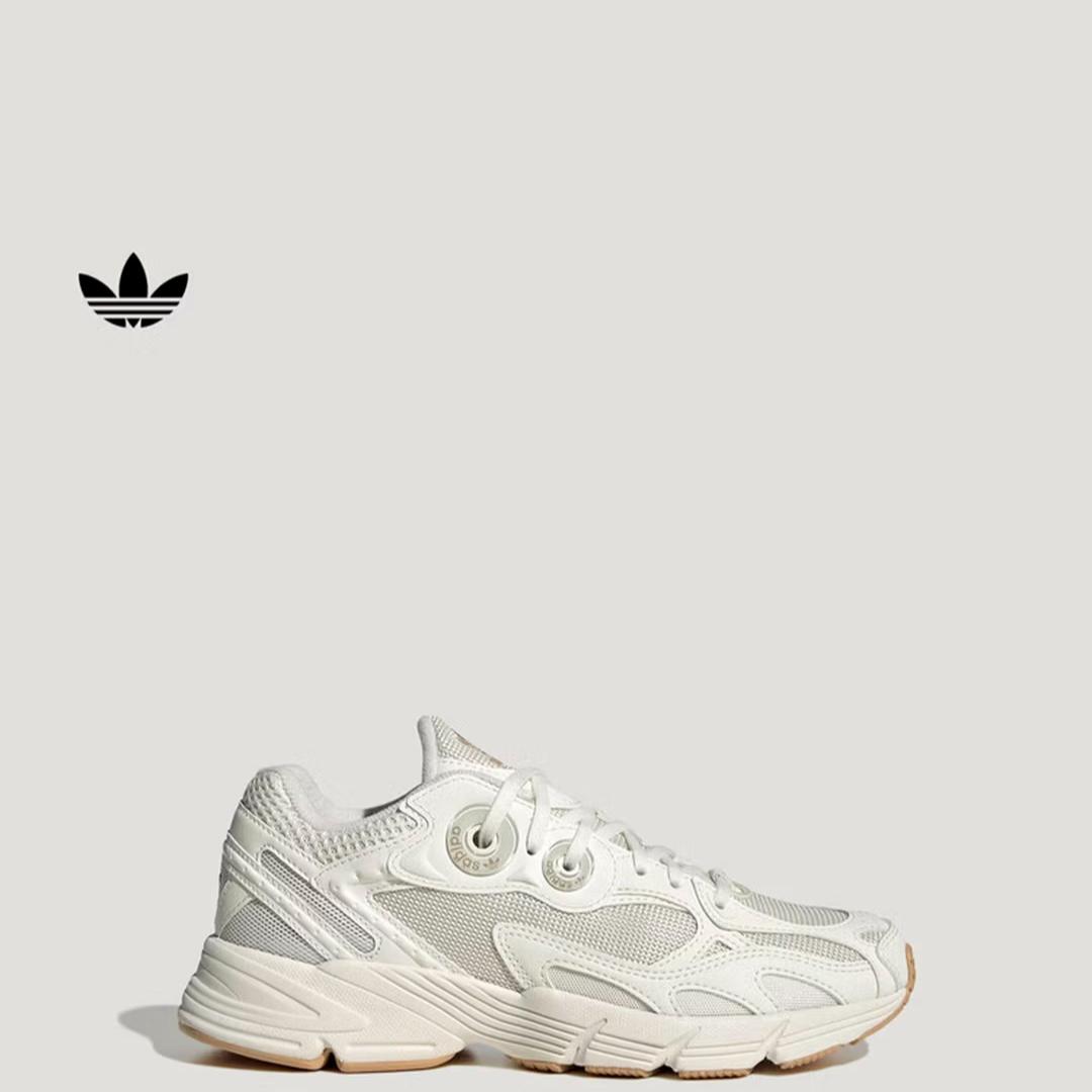 Adidas Кеды-бублики ASTIR На толстой подошве Повседневные Увеличенные Папины кроссовки Adidas Трилистник JQ2587 35.5 белый