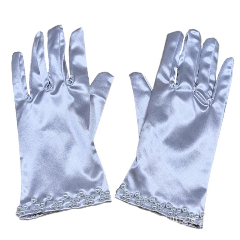 Short Gloves with Beaded Cuffs Bachelorette Party Stage Performances Handwear