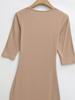 Spicy Girl Slim-Fit Trapezoid Neck Mid-Sleeve Fishtail Dress - Waist-Cinching, Figure-Flattering Skirt