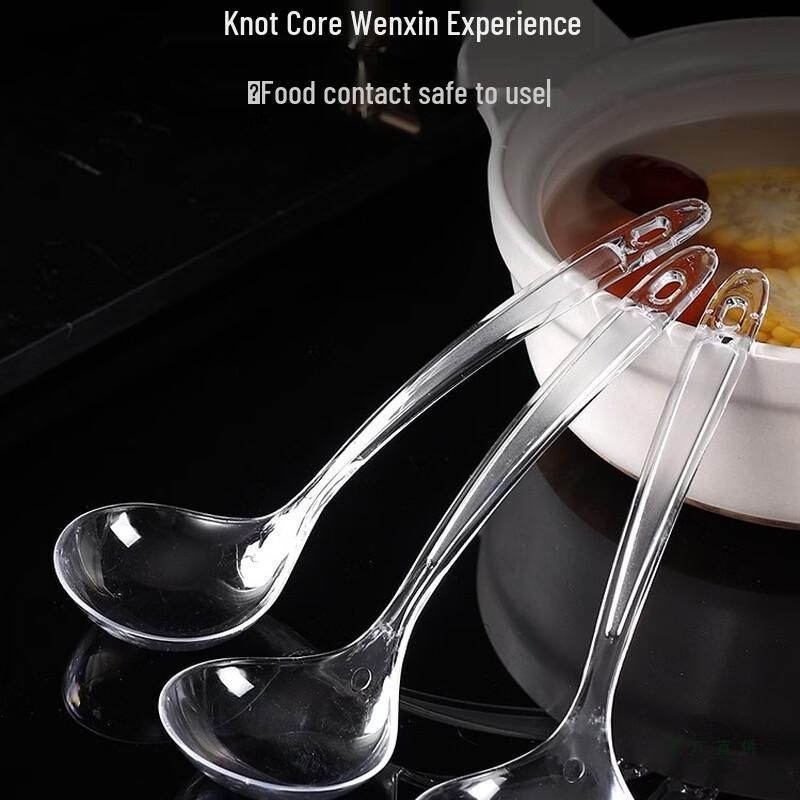 Individually Wrapped Disposable Large Soup Spoons