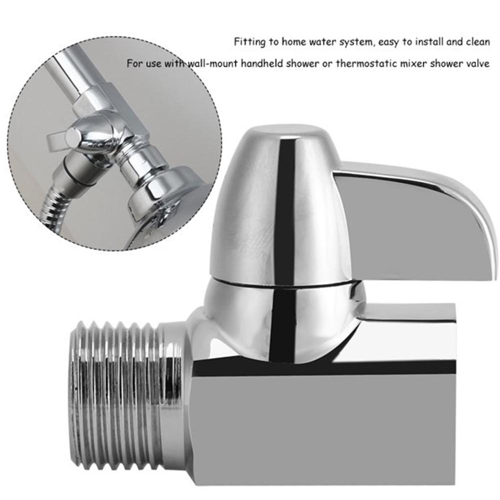 3-Way Brass Shower Arm Adapter G1/2in Shower Diverter Valve For Handheld Shower Head Fixed Shower Head Bathroom Accessories