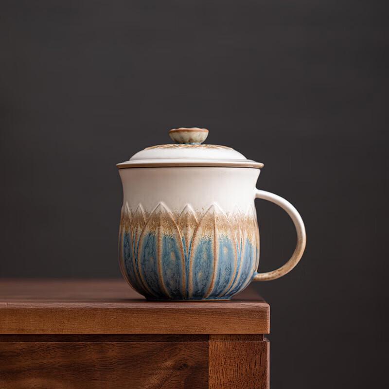 NEW CASTLE Good Luck Lotus Ceramic Tea Set Gift Box