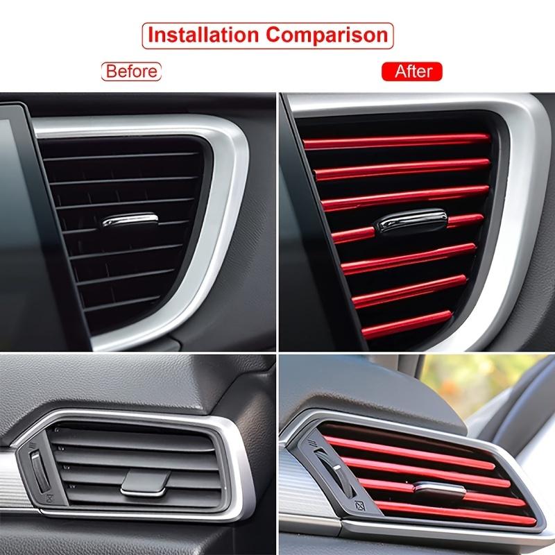 10 pieces of 7.87-inch automotive air conditioner vent decorative strips U-shaped decorative strips