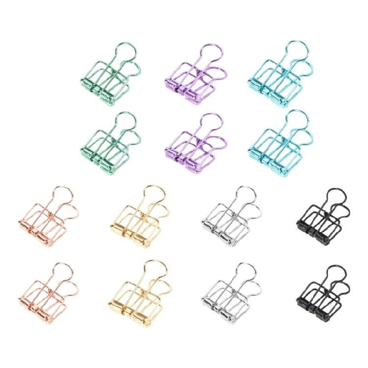

14 Pcs Long Tail Binder Clips Hollow Out Document Clips Metal Wire Clips Stationary Clips for Office 19MM