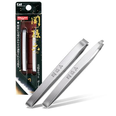 Kai Seki Magoroku Tweezers Set with Storage Flat and Fine Compatible with 2 HC3533 Pouch, Tip, Tweezers, Pieces,