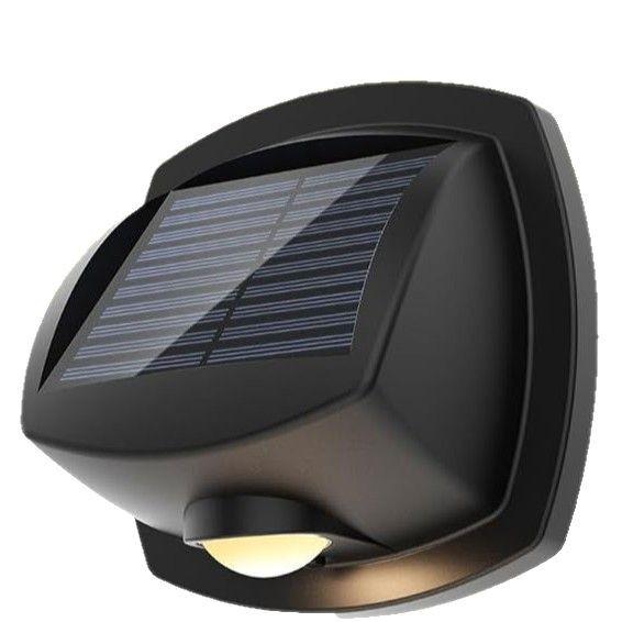 

New LED Solar Wall Wash Wall Light with Dual Color External Solar Fence Convex Mirror Light, New Outdoor Boardwalk Light