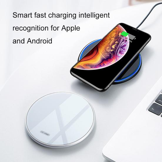 Ultra-thin Round 15W Charging Pad Phone Qi Wireless Charger for Samsung Galaxy