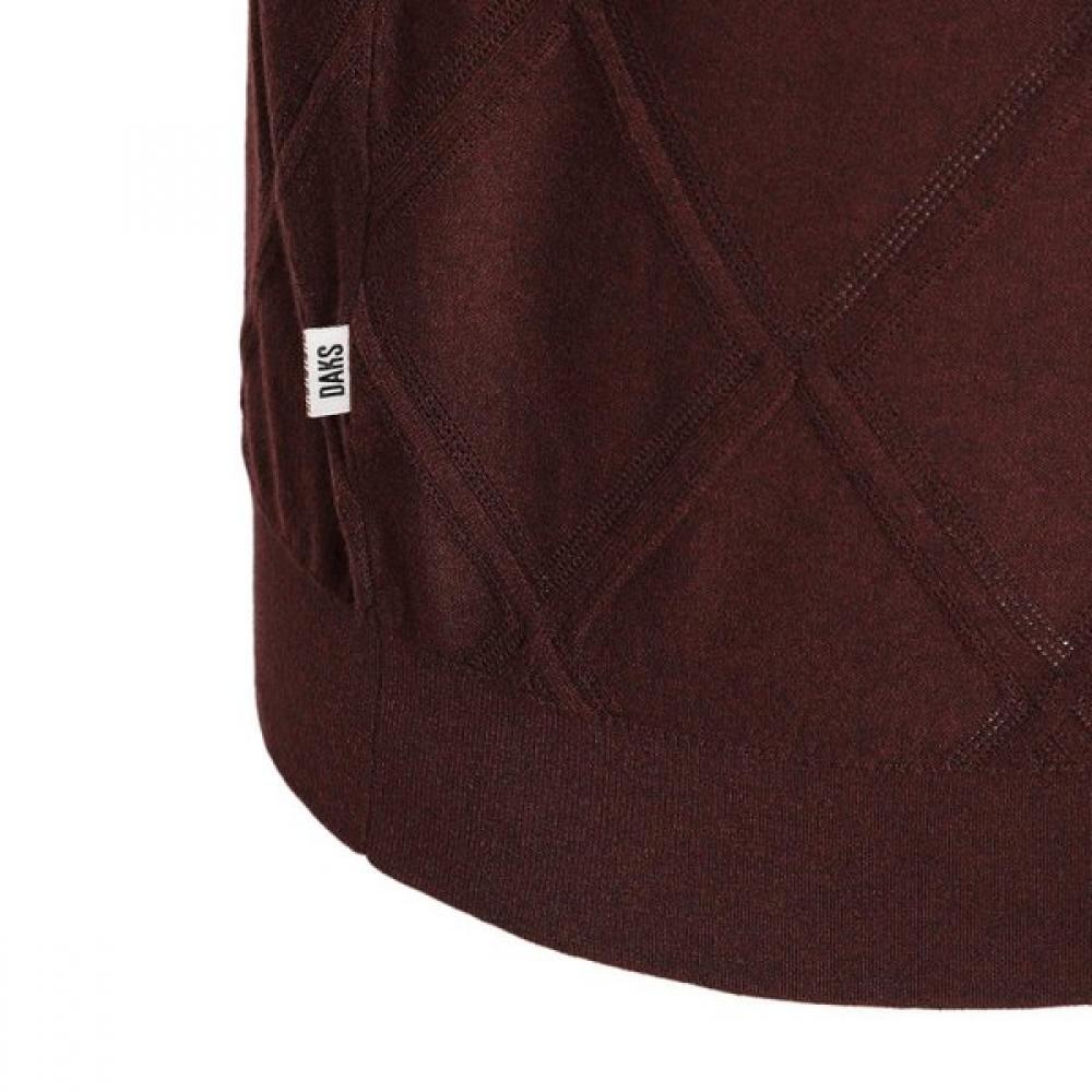 Daks Men Rayon Blend Argyle Regular Fit Cardigan Dma1swcd102r1