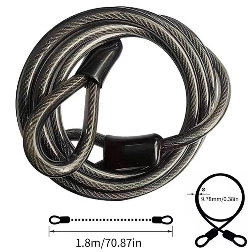 Flexible Thick Security Chain Anti-Theft Steel Wire Braided Rope Bike Lock Cable  Outdoor