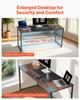 Computer Desk, 160 Cm Office Gaming Desk for Home Office, Writing Study Work Modern Simple Table with Metal Frame for Large Legroom, Rustic Brown and