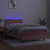 Maison Exclusive - Sommier à lattes de lit avec matelas et LED Rose 90x190 cm