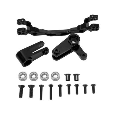 Aluminum Alloy Steering Parts Set RC Car Steering Group Assembly Set Upgrade Part for ARRMA Granite 1 10 Remote Control