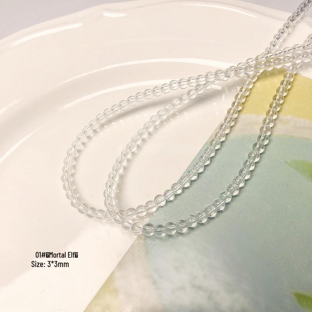 Mortal Elf Frosted Glass Beads - Round Tube Spacers for DIY Bracelets & Necklaces