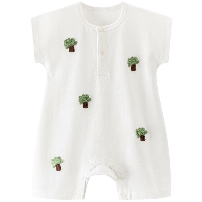 Guaiqixiong Baby Summer Tencel Cool Short-Sleeve Romper 73