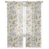Spring Flowers Hydrangeas Sheer Curtains Transparent Voile Tulle for Bedroom Window Holiday Decoration