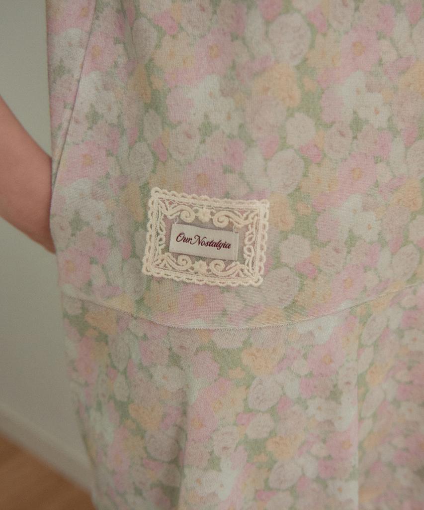 Aueonoseuteljia Floral Terry Sleeveless Dress Set_Mix Green(Ob6Op05)