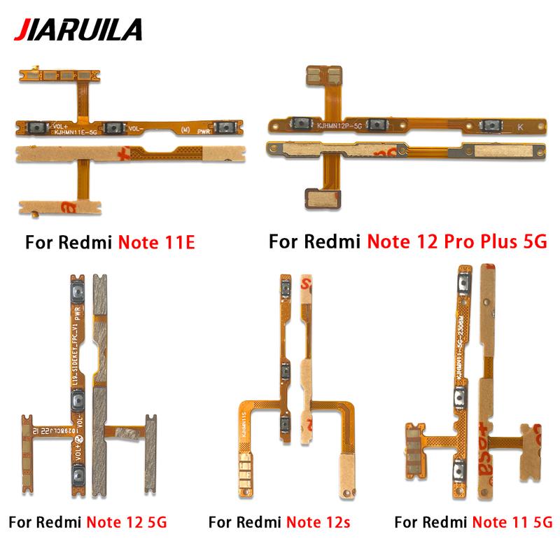 Power On Off Button Volume Key Switch Flex Cable For Xiaomi Redmi Note 10 10s 11 11s 11E 11T 12 12s 12 13 Pro Plus 4G 5G