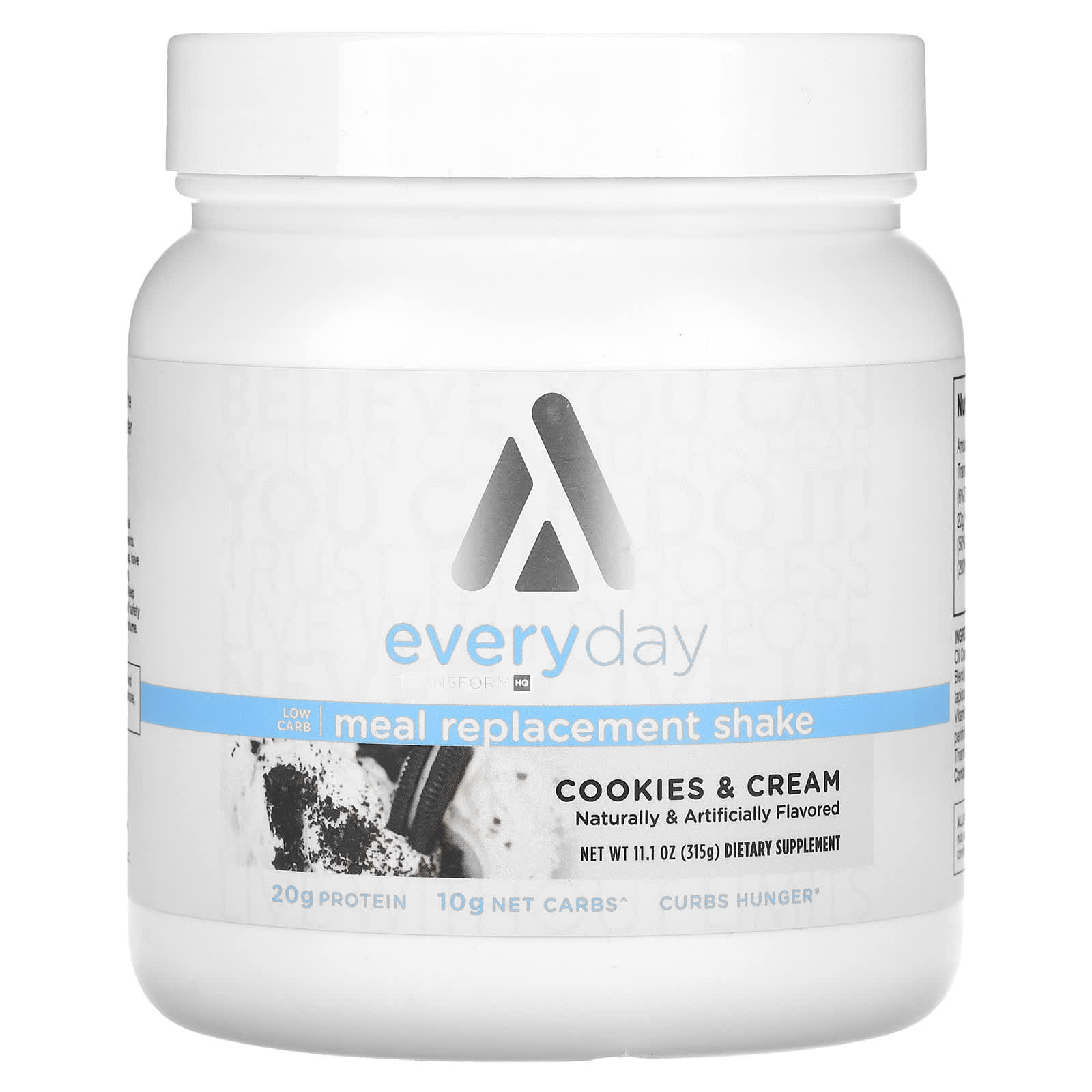 

Everyday Meal Replacement Shake, Cookies & Cream, 315G(11.1Oz)