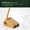 Bamboo Tortilla Press Maker - Dumpling Wrapper Artifact, Wooden DIY Pastry Tool Kitchen Tools