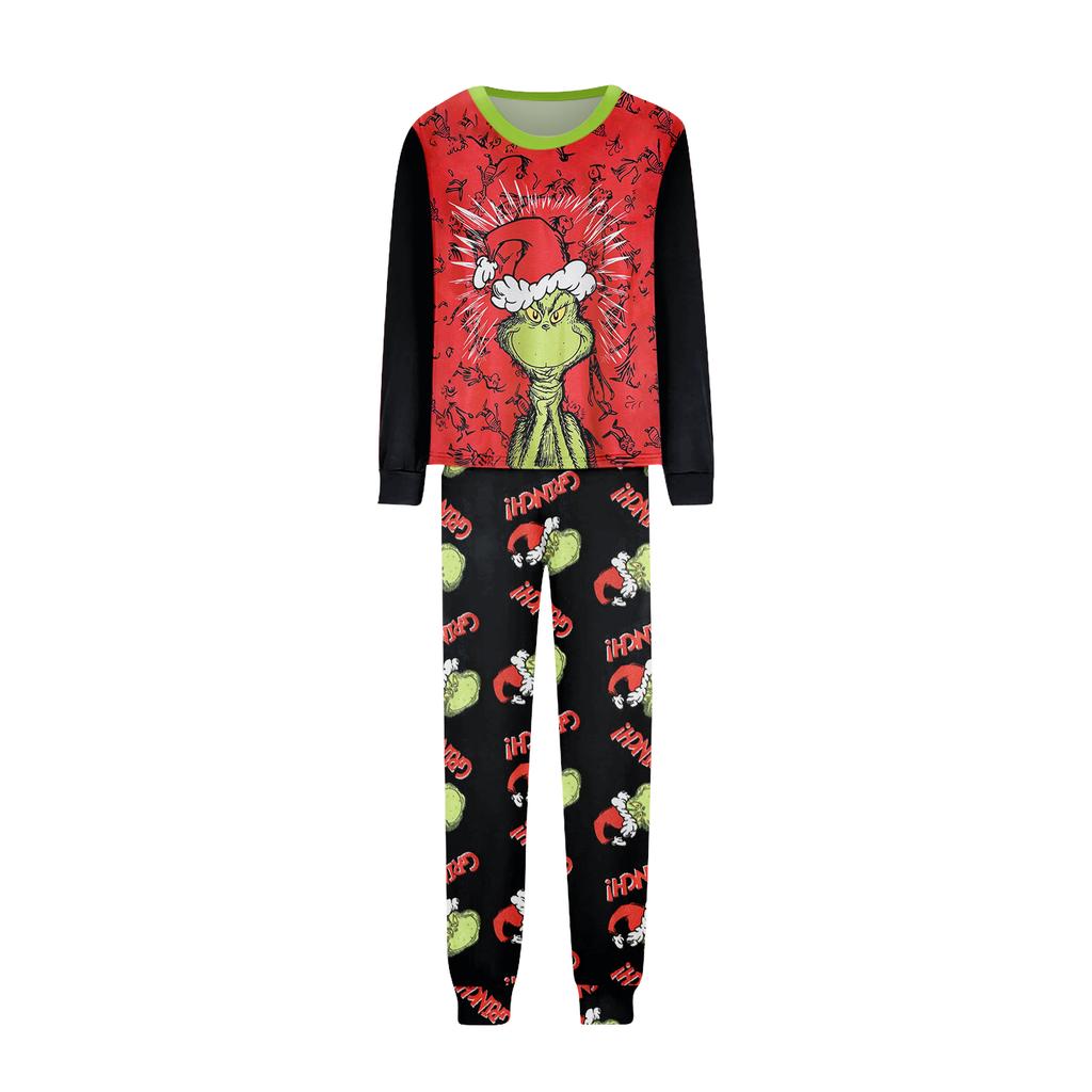 Druk Piżamy Słodki Zestaw Rodzinny, Ubrania Domowe, Zestaw Rodzinny Top z Długim Rękawem Spodnie