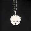 Anime Jujutsu Kaisen Halskette Gojo Satoru Niedliche Katze High School Emblem Anhänger Halsketten für Damen Herren Schmuck Zubehör