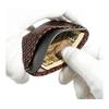 Inden-ya Inden Coin Purse, Deer Leather, Black with Red Diamond Chrysanthemum Pattern, 1208-21-017, Natural Deer Leather with Lacquer Pattern, Box