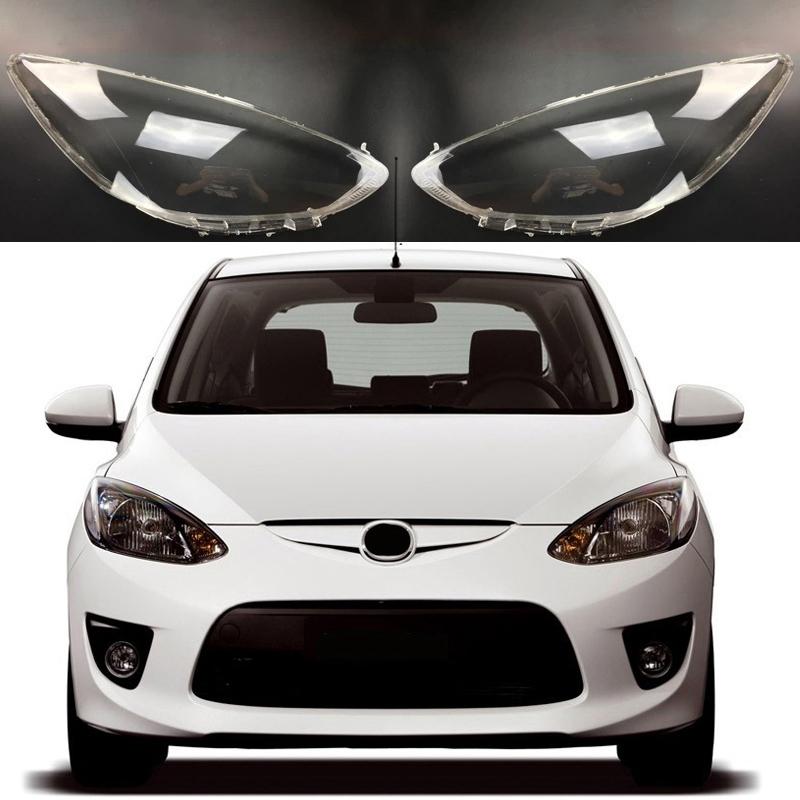 Car Headlight Shell Lamp Shade Transparent Cover Headlight Glass Headlight Lens Cover for Mazda 2 2007-2012